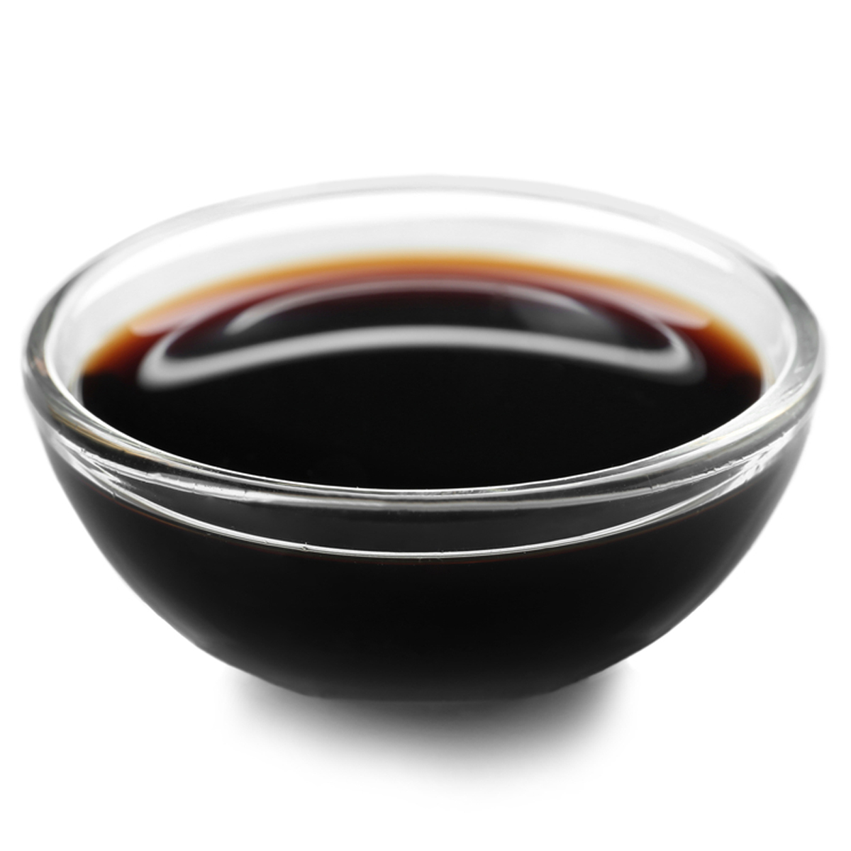 a glass bowl filled with liquid aminos