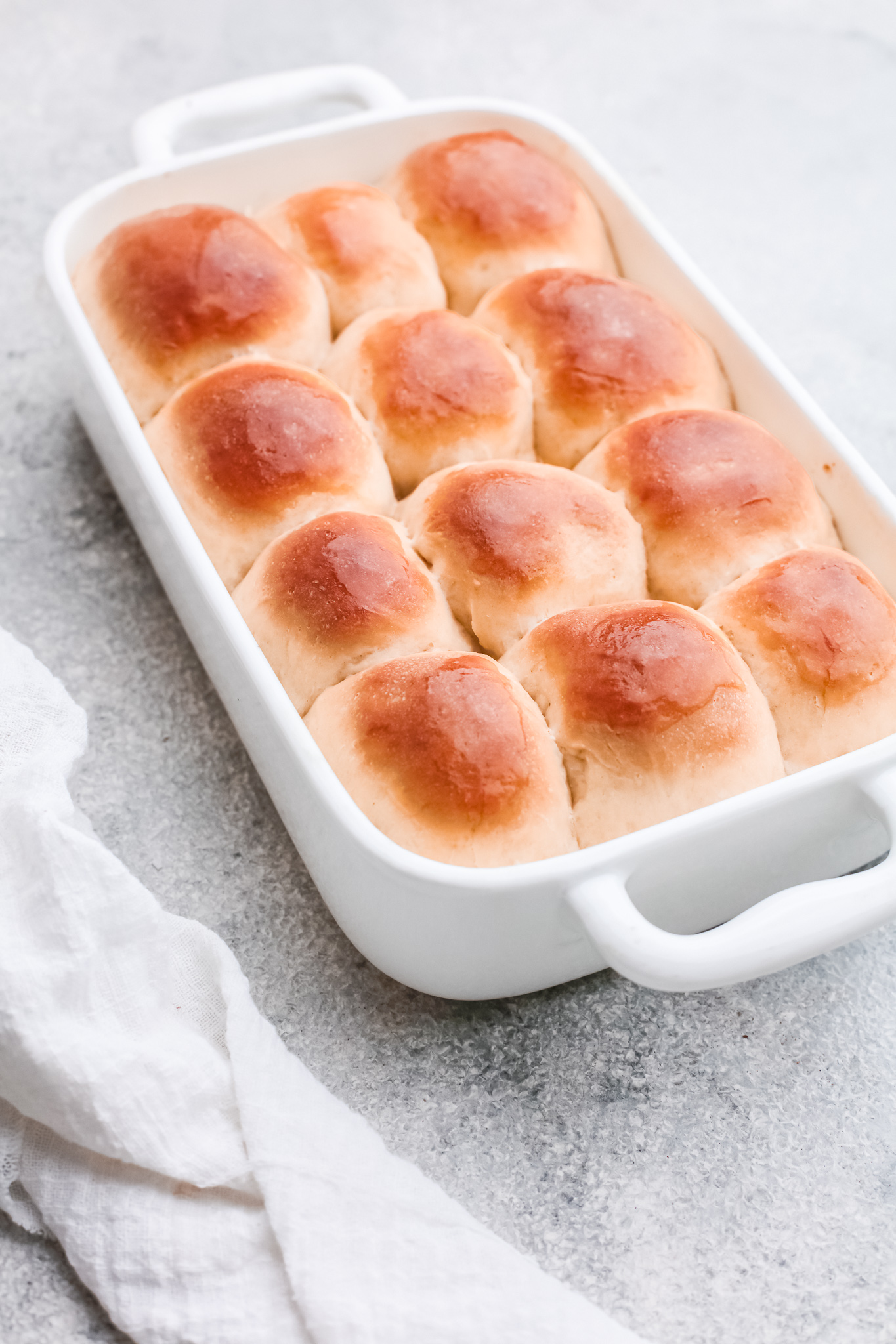 the completed easy yeast rolls recipe