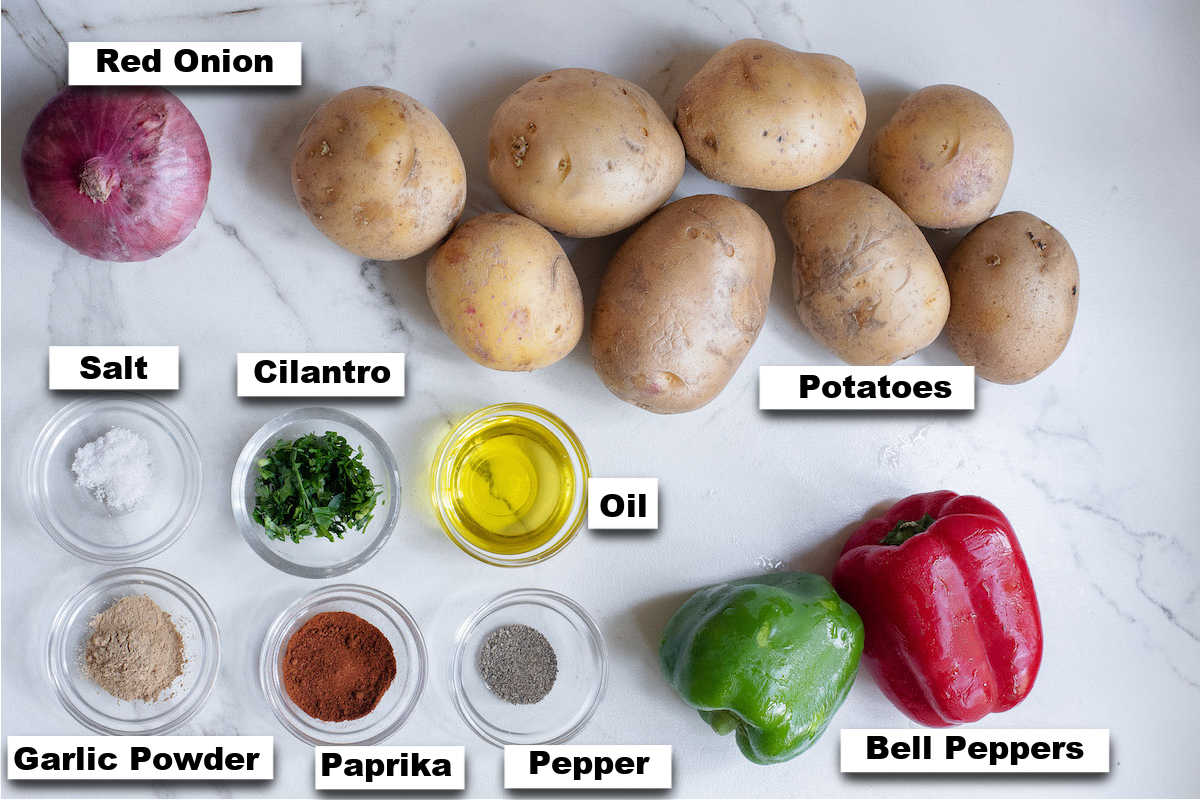 the ingredients for making this Mexican Potatoes Recipe