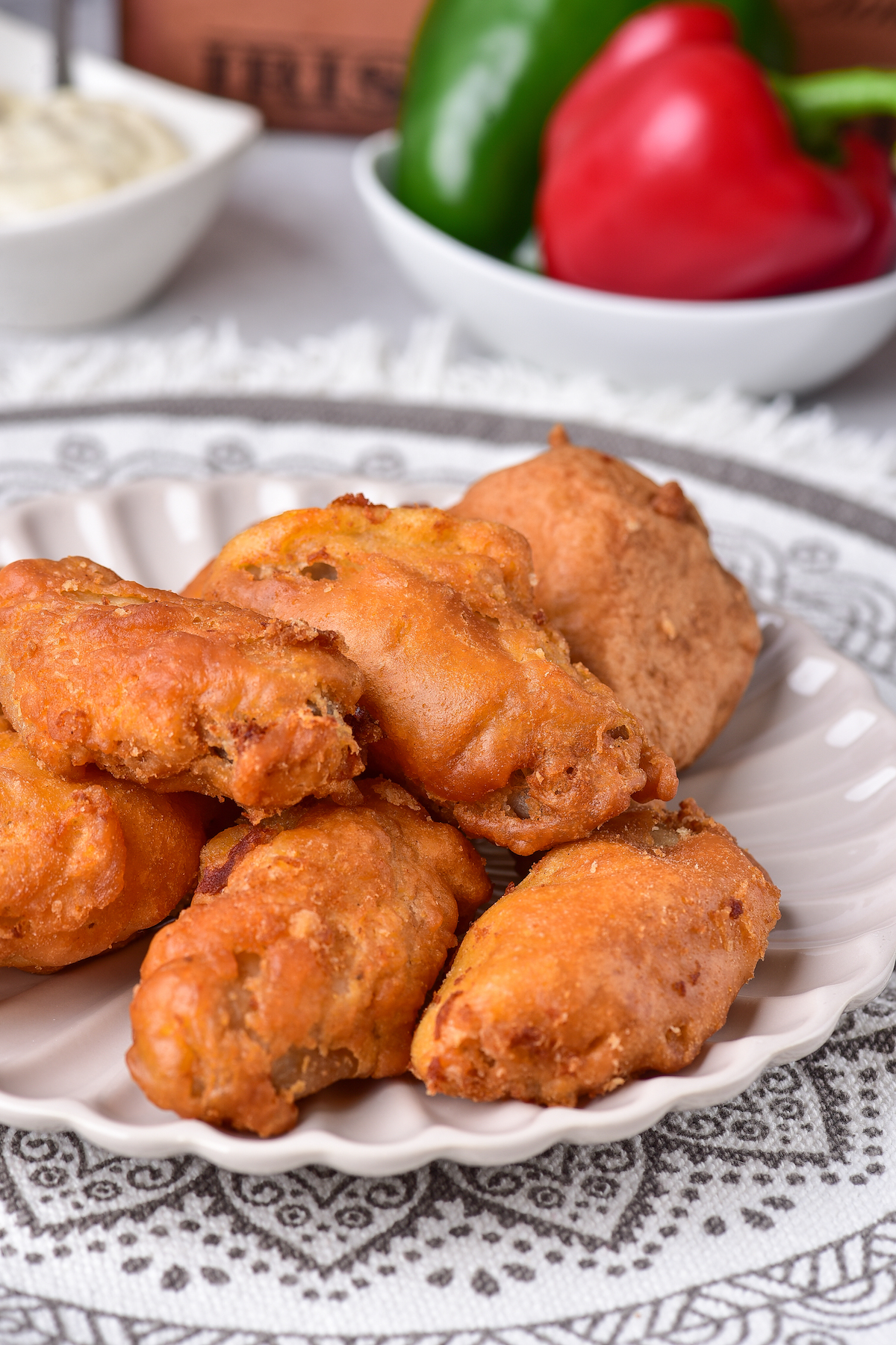 the completed deep fried chicken wings recipe