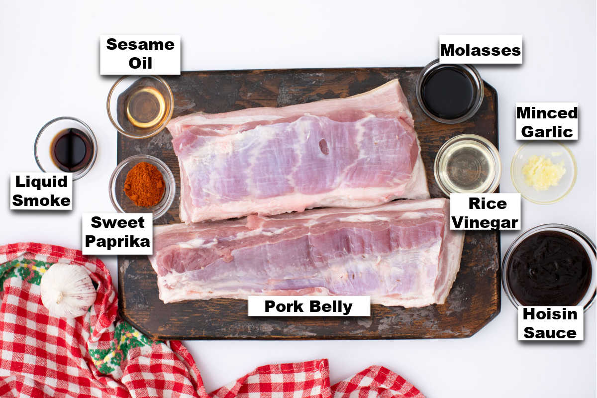 the ingredients needed to make Air Fryer Pork Belly