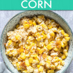 scalloped corn in a bowl