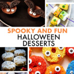 A collage of images of fun Halloween recipes