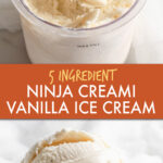 two images of vanilla ice cream