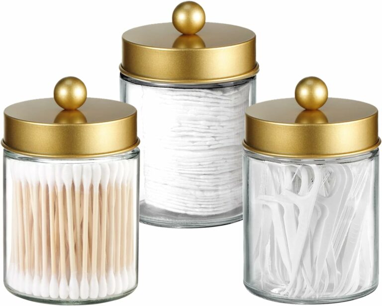 Apothecary jars with lids. 