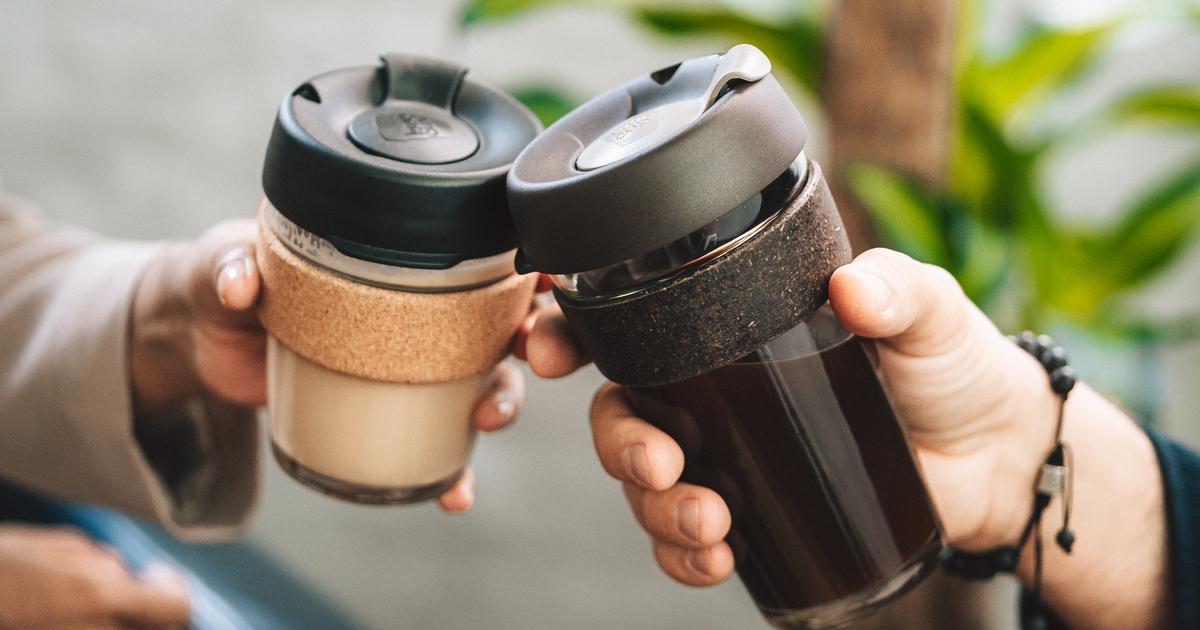 Two Keepcup coffee cups for gift guide for foodies. 