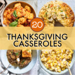 A collage of images of casseroles