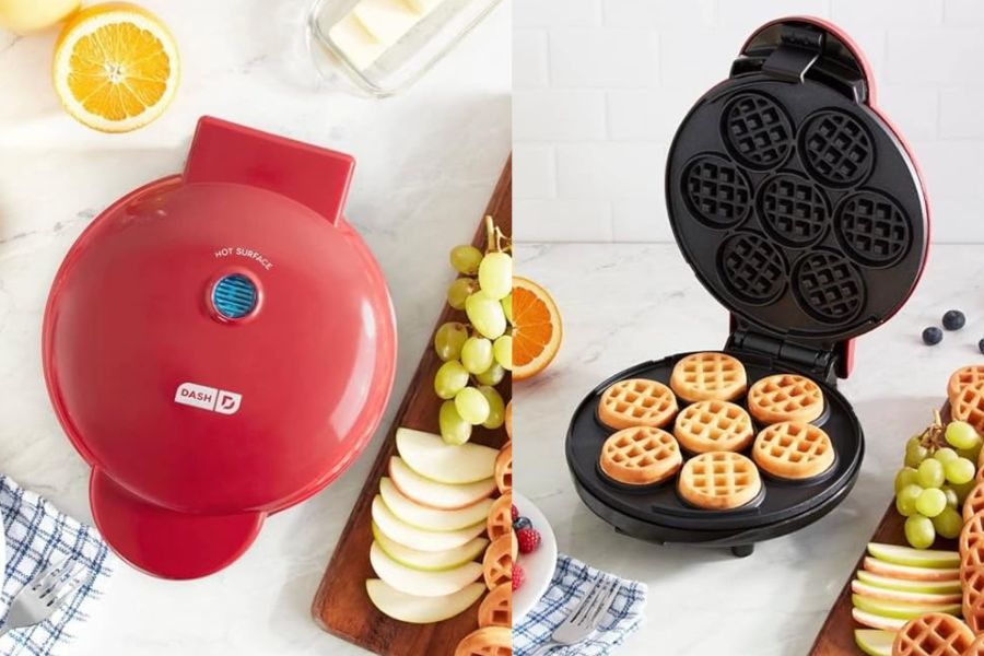 Dash mini waffle maker kitchen gift idea.
