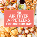 A collage of images of air fryer appetizers