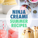 A collage of images of summer ice cream treats