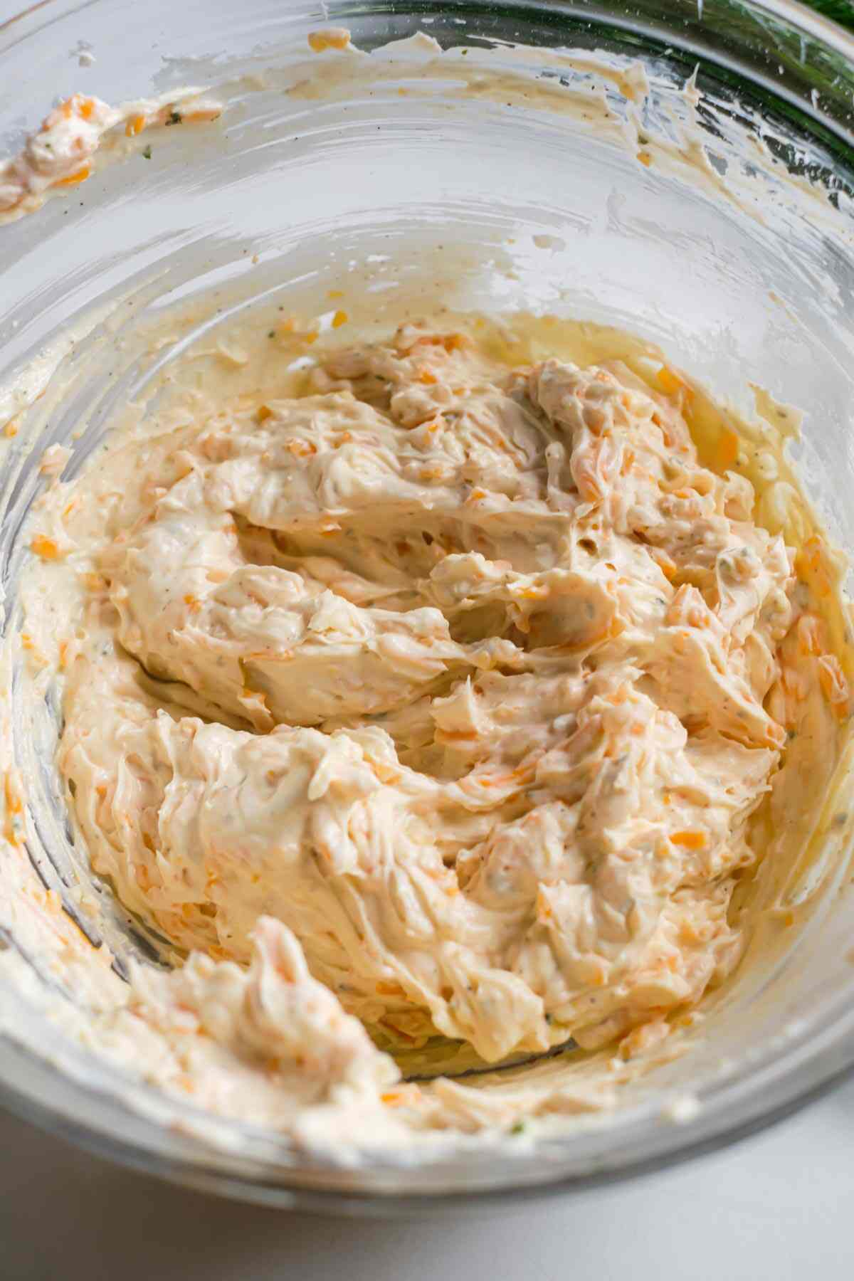 the cream cheese, mayo, dill and ranch dressing combined in a bowl