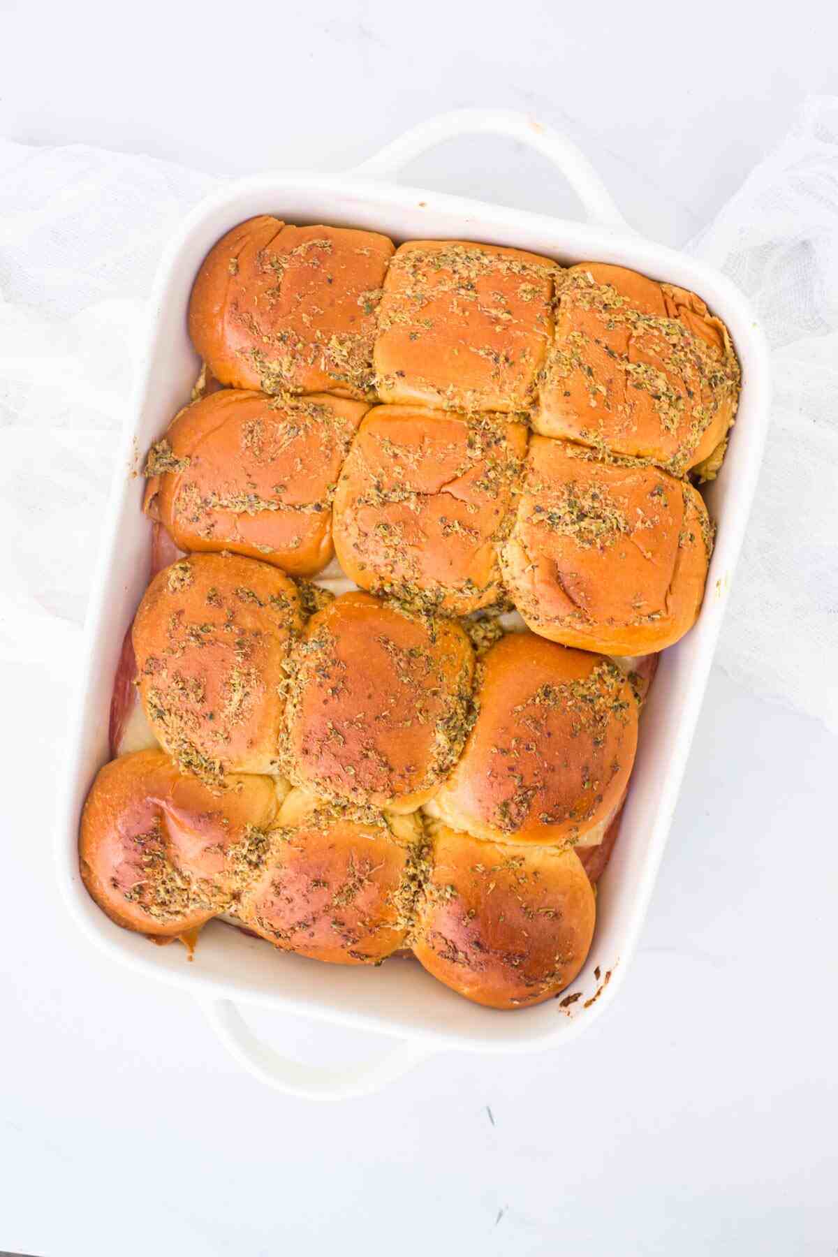 the finished sliders ready to be served.