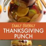 two images of fruit punch, in a pitcher and in glasses