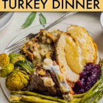 Turkey dinner on a plate