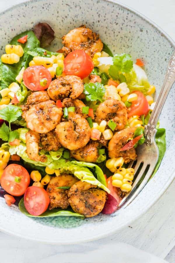 Cajun Shrimp Salad (LC, GF) - Recipes From A Pantry