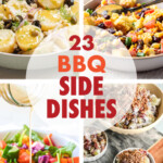 A collage of images of side dishes
