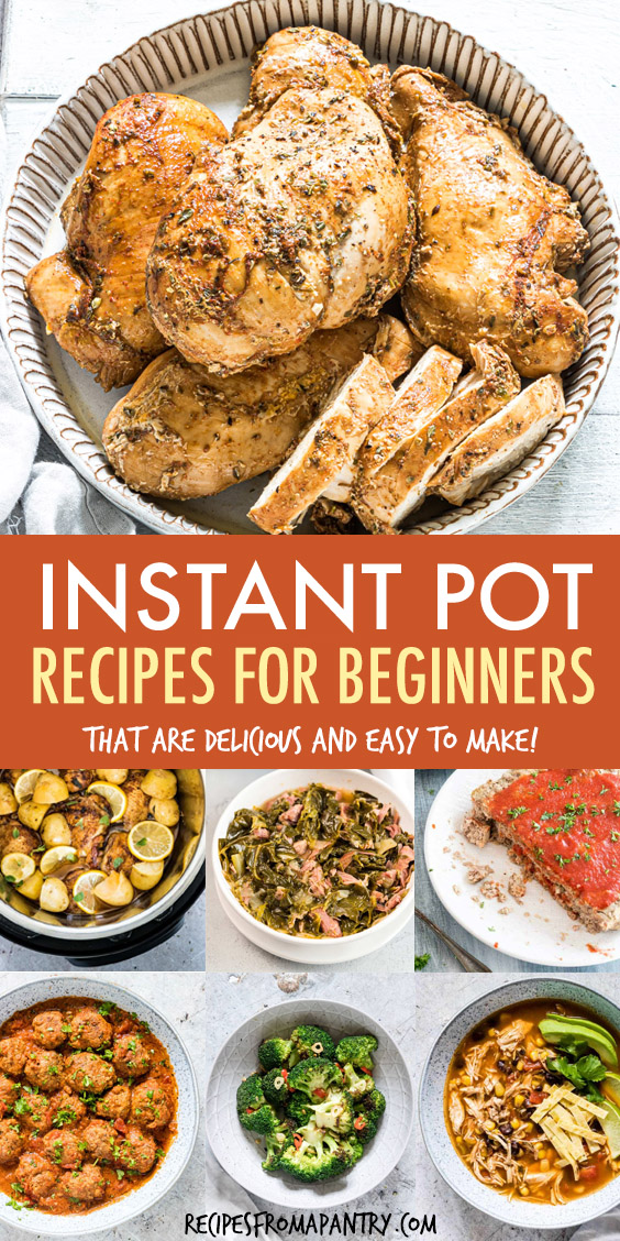 A collage of instant pot meals