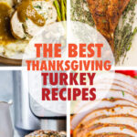 A collage of images of turkey dishes