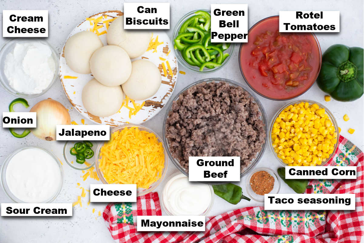 the ingredients for this John Wayne Casserole Recipe.