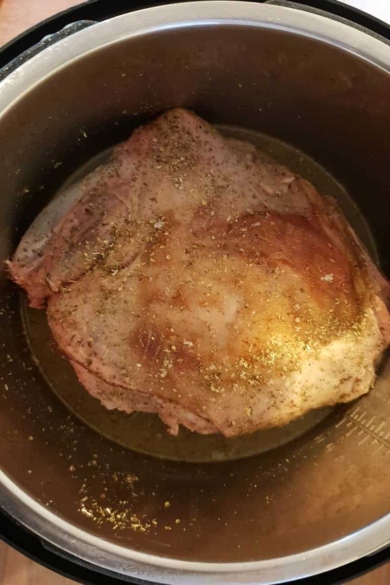 instant pot lamb roast inside the instant pot