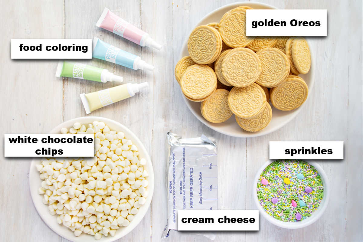 Ingredients for truffles for Easter.