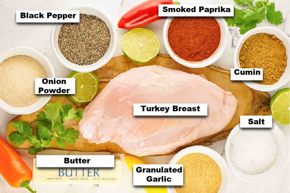 Smoked turkey ingredients.