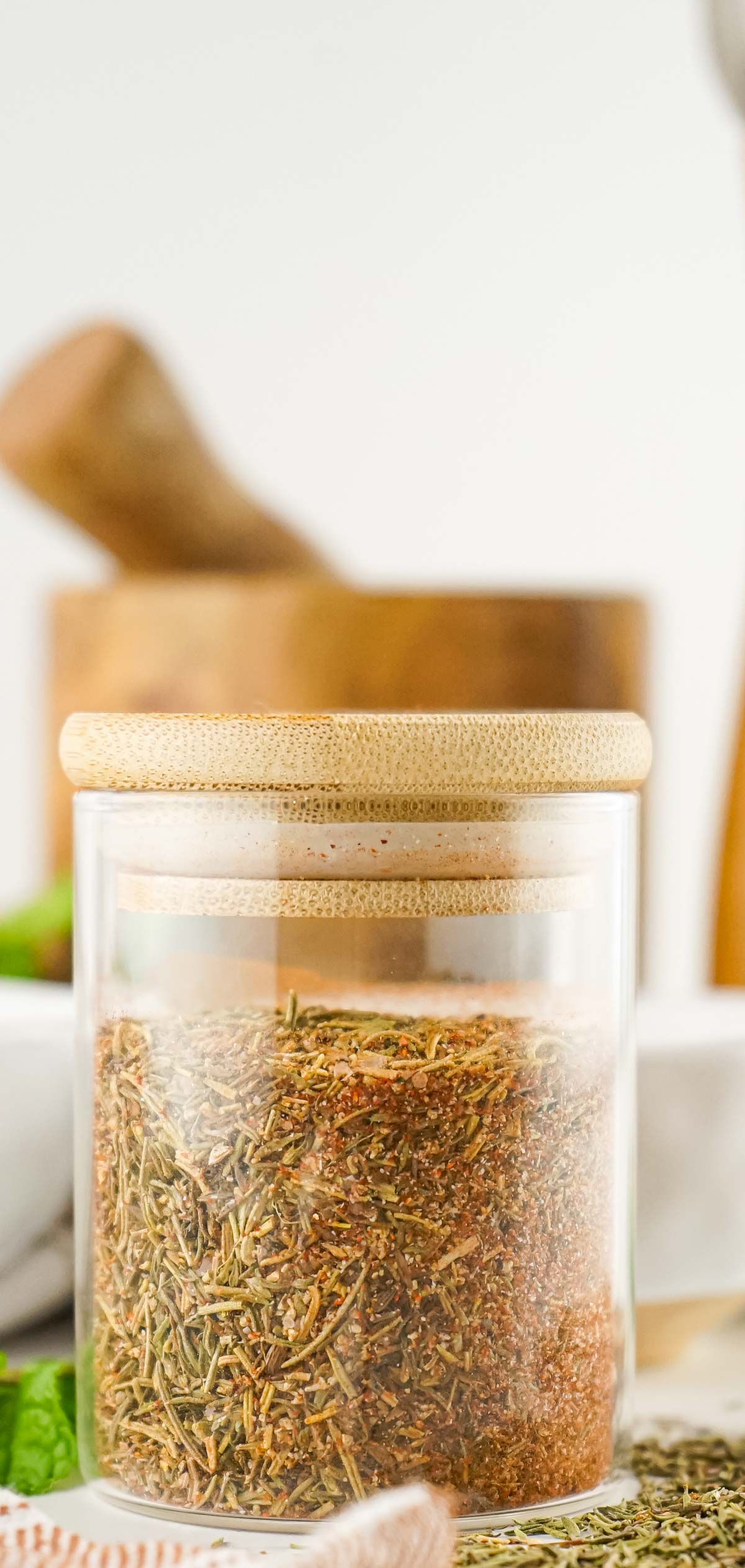 Rub in a sealed spice jar.