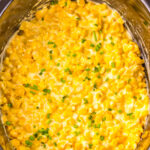 Creamed corn in slow cooker insert.