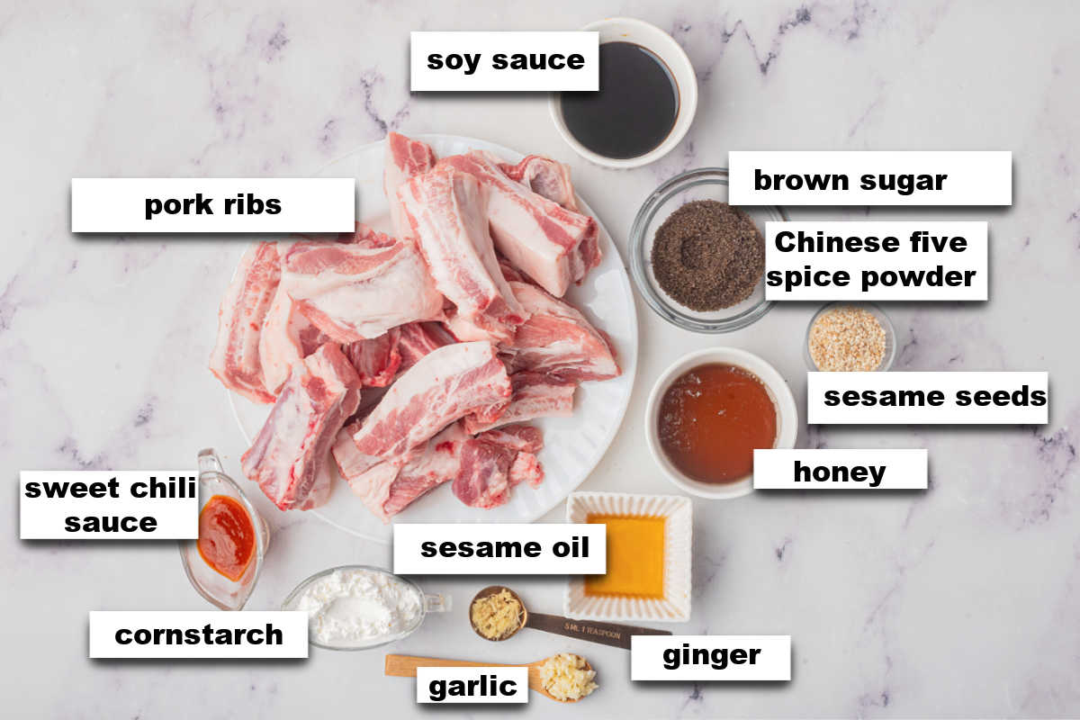 Ingedients for Crockpot Ribs Recipe.
