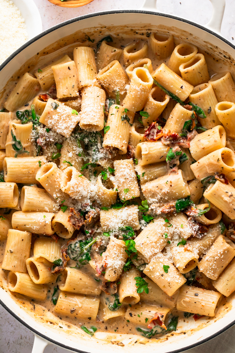 A pot of pasta.