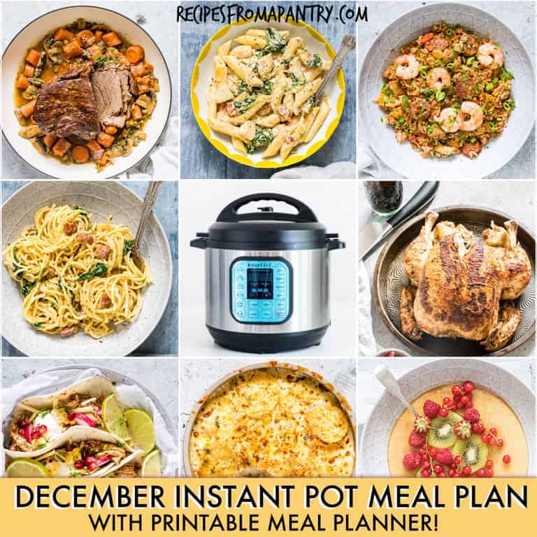 December Instant Pot Meal Plan | Recipes From A Pantry